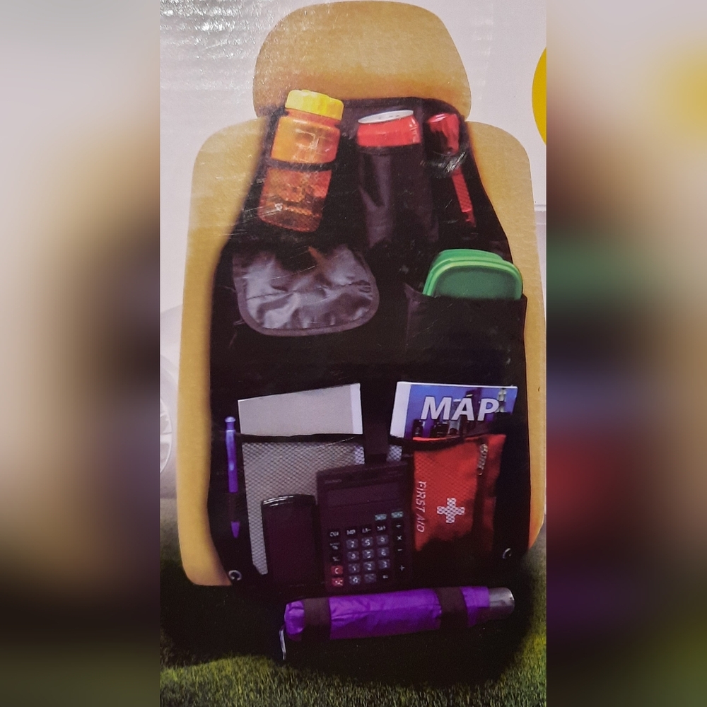 NEW CAR BACK OF SEAT ORGANIZER CARRIER SCHOOL OFFICE RUN 🏫 FIRST AID ROAD TRIPS